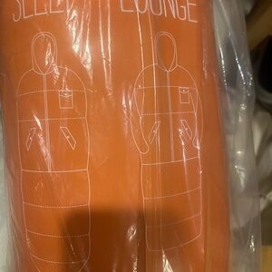 Orange Sleeping Bag with Hood